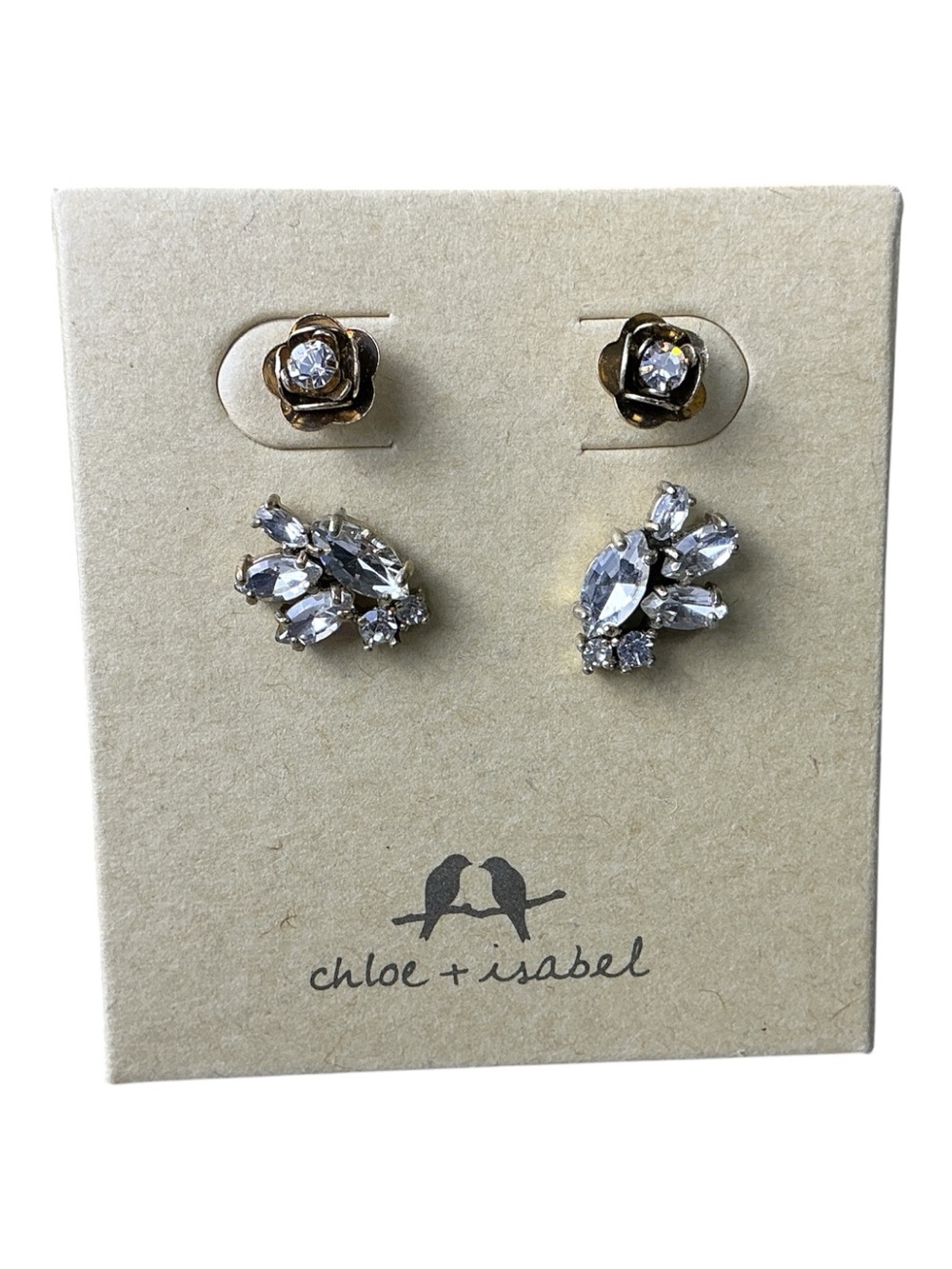 Chloe + Isabel NWT Coquette Regencycore Whimsigoth Bridal Minimalist Earring Set - Picture 2 of 4